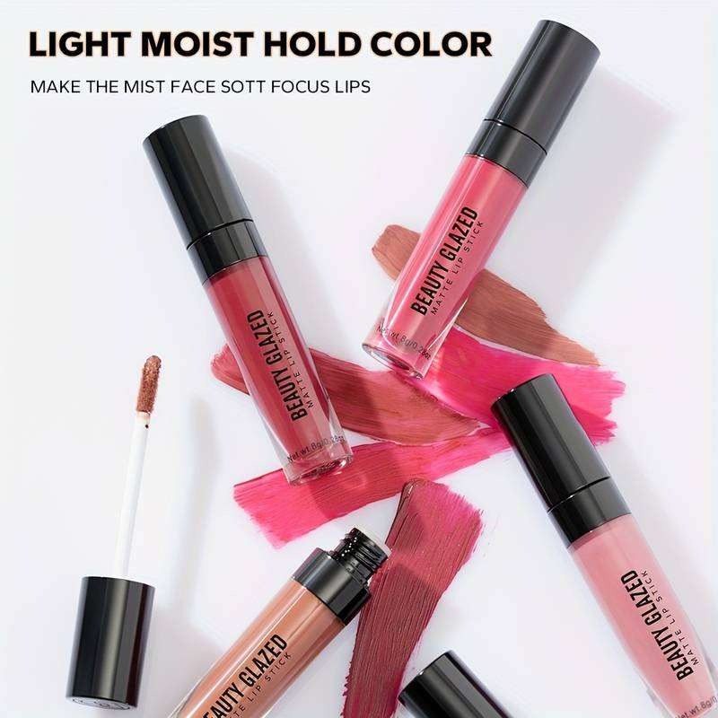 Beauty Glazed Matte Waterproof Long Lasting Liquid Lipstick - 104 DARK BROWN