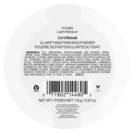 Wet n Wild Bare Focus Clarifying Finishing Powder - Light-Medium
