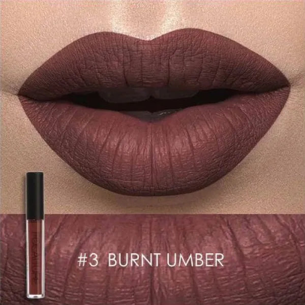 FA24 – Focallure Waterproof Matte Liquid Lipstick Shade 03 Burnt Umber