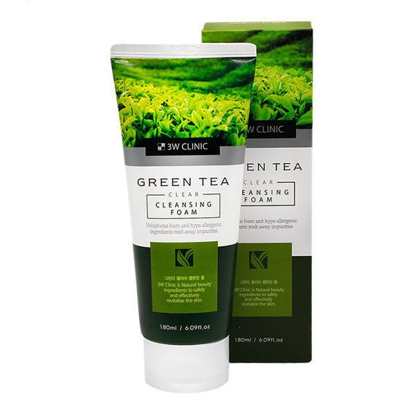 3W Clinic green tea Clear Cleansing Foam 180ml