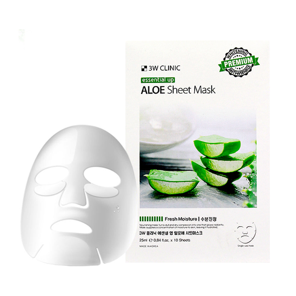 3W Clinic Essential Up aloe Sheet Mask - 25ml