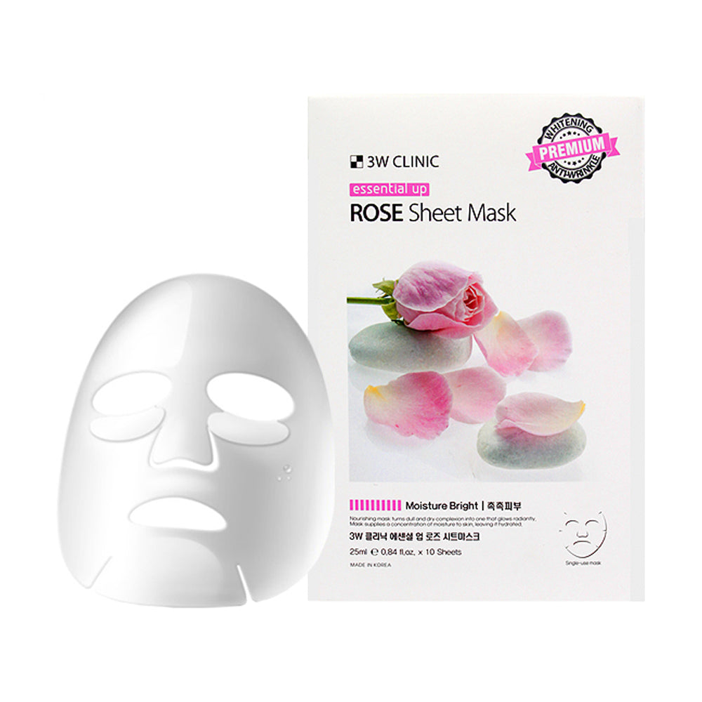 3W Clinic Essential Up Rose Sheet Mask - 25ml