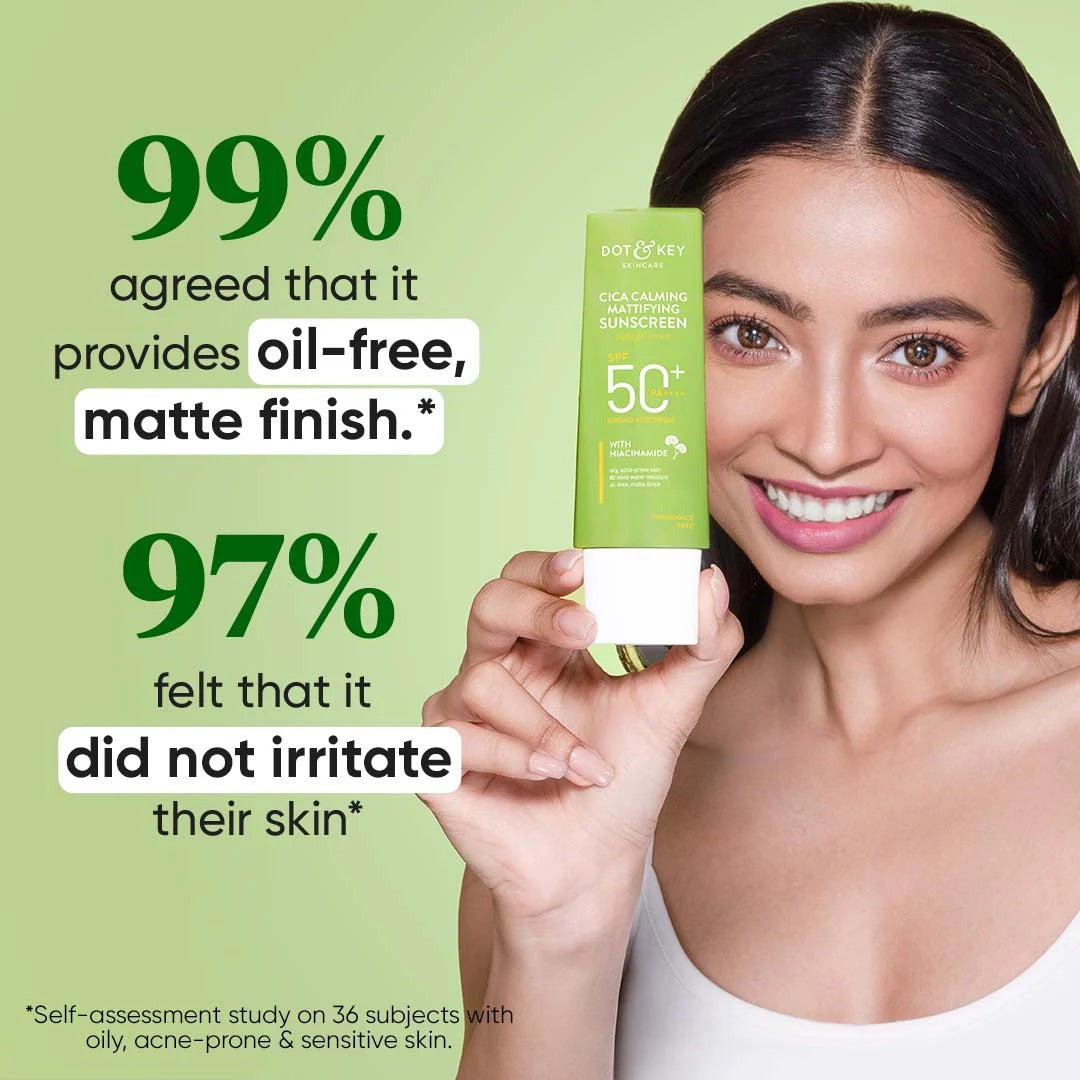 Dot & Key CICA Calming Mattifying Sunscreen SPF 50 PA++++ (80gm)