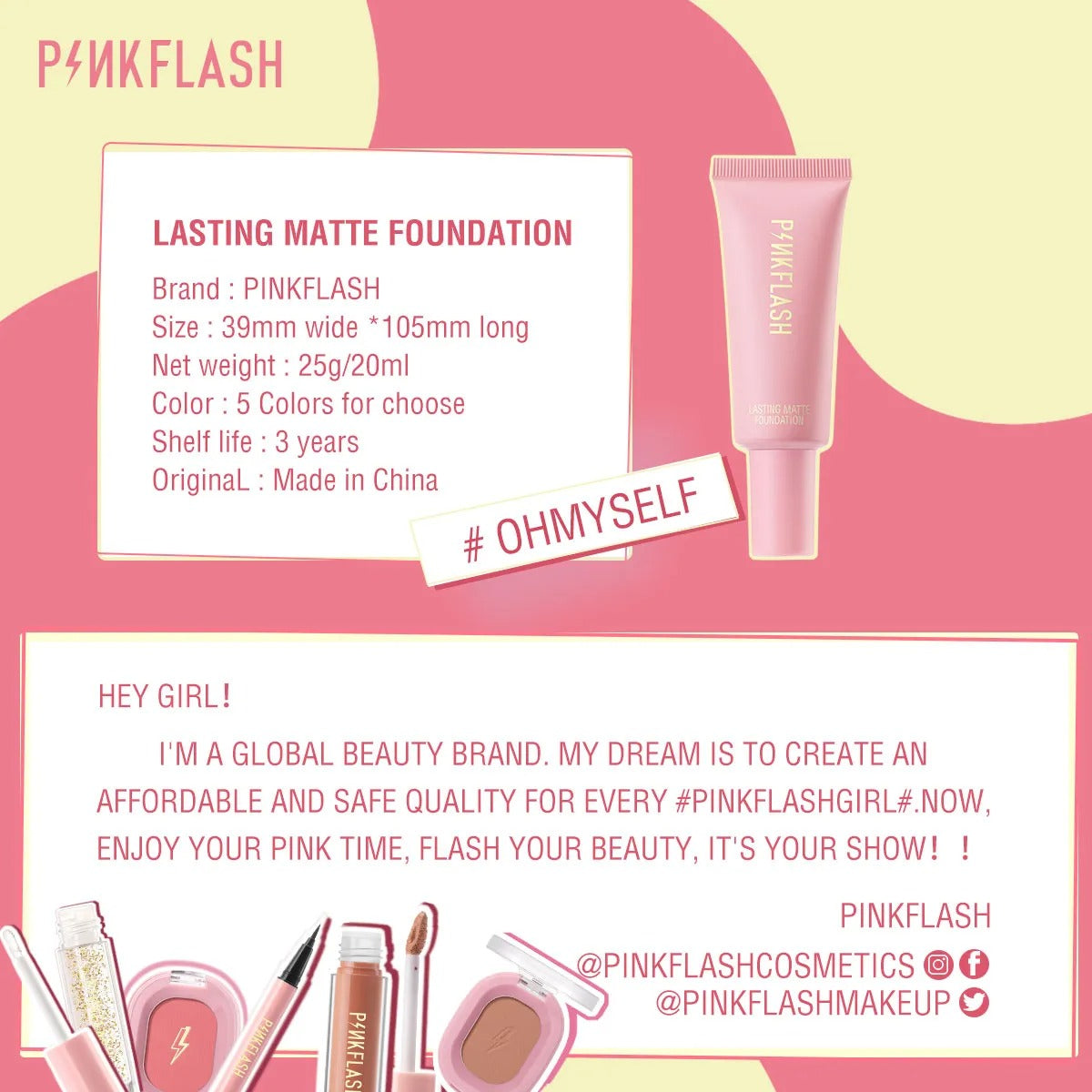PINKFLASH Lasting Matte Foundation #06