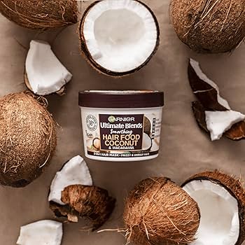 Garnier Ultimate Blends Hair Food Coconut Oil 3-in-1 Frizzy Hair Mask Treatment (390ml)