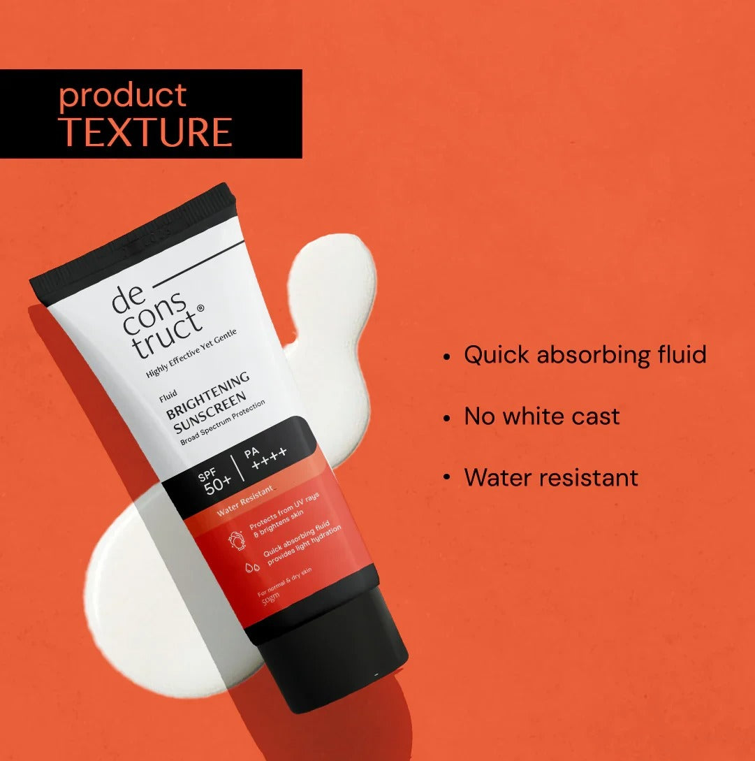 Deconstruct Fluid Brightening Sunscreen with spf 50+ PA+++ (50gm)