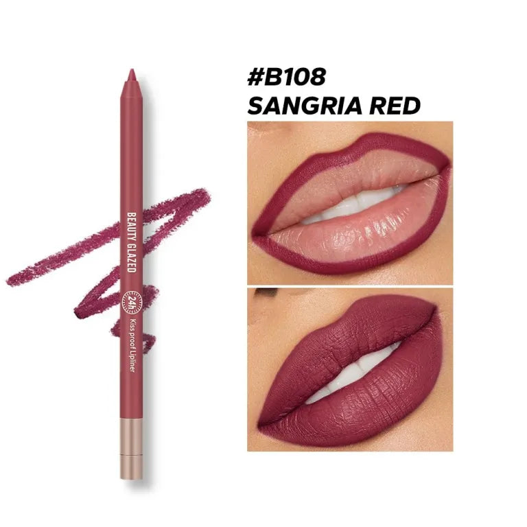 Beauty Glazed Waterproof & Long Lasting Lip Liner - Sangria Red B108