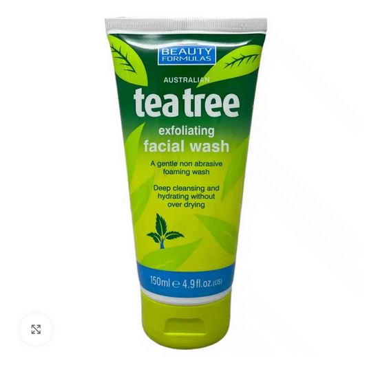 Beauty Formulas Tea Tree Exfoliating Facial Wash (150ml)