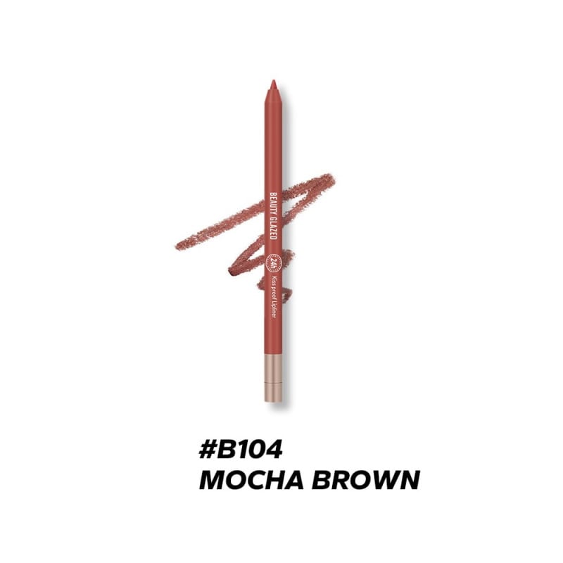 Beauty Glazed Waterproof & Long Lasting Lip Liner - Mocha Brown B104