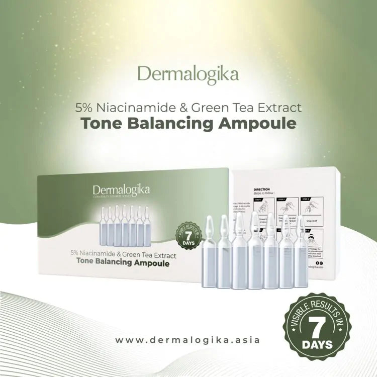 Dermalogika Tone Balancing Ampoule with 5% Niacinamide & Green Tea Extract - 7 ampoule (21ml)