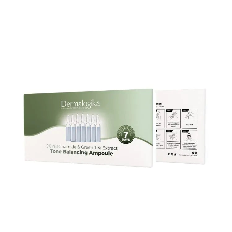 Dermalogika Tone Balancing Ampoule with 5% Niacinamide & Green Tea Extract - 7 ampoule (21ml)