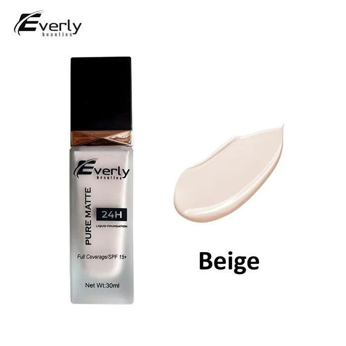 Everly Beauties Pure Matte Full Coverage Foundation - Beige