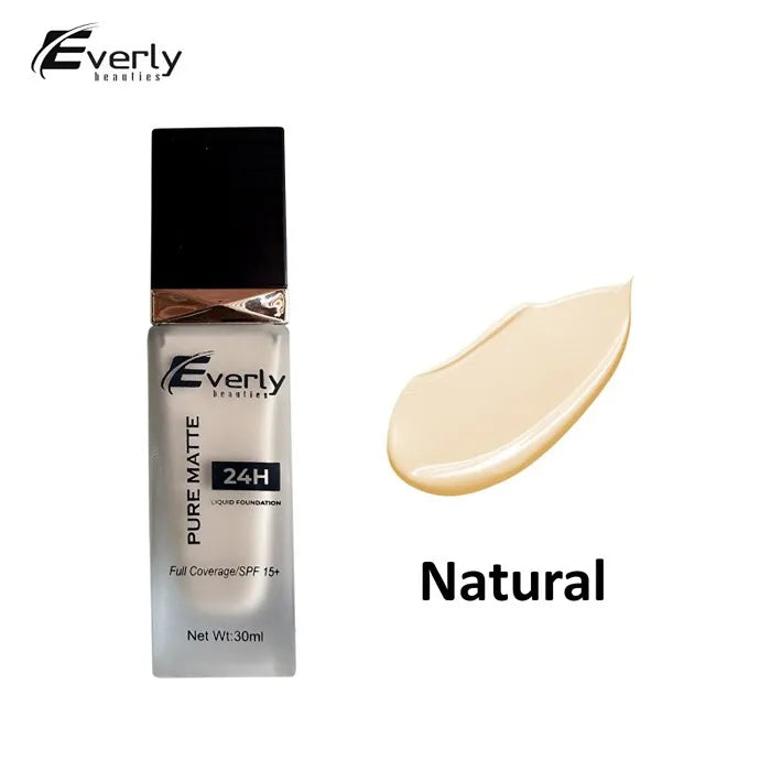 Everly Beauties Pure Matte Full Coverage Foundation - Natural