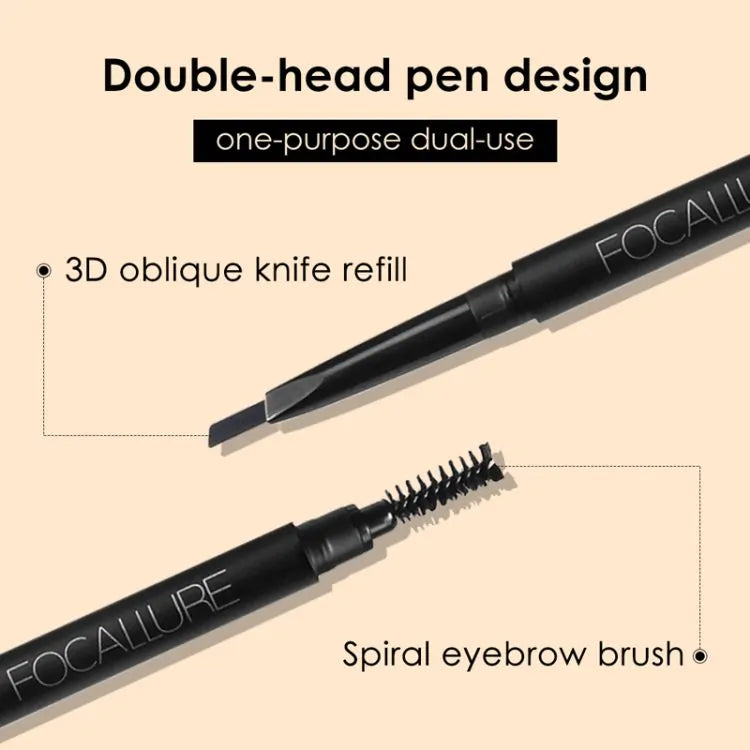FA18 – Focallure Waterproof Auto Brows Pen (01 Dark Gray)