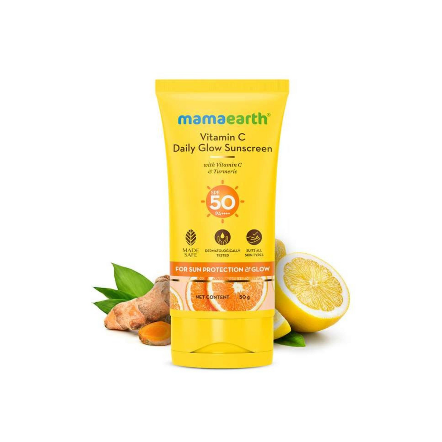 Mamaearth Vitamin C Daily Glow Sunscreen SPF50 (50g)