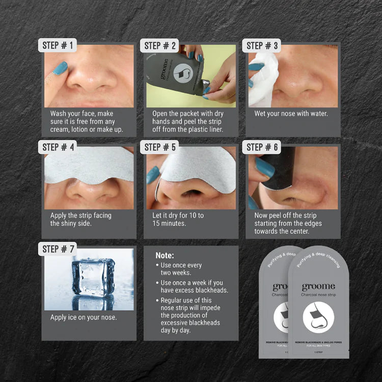 Groome Charcoal Purifying & Deep Cleansing Nose Strip