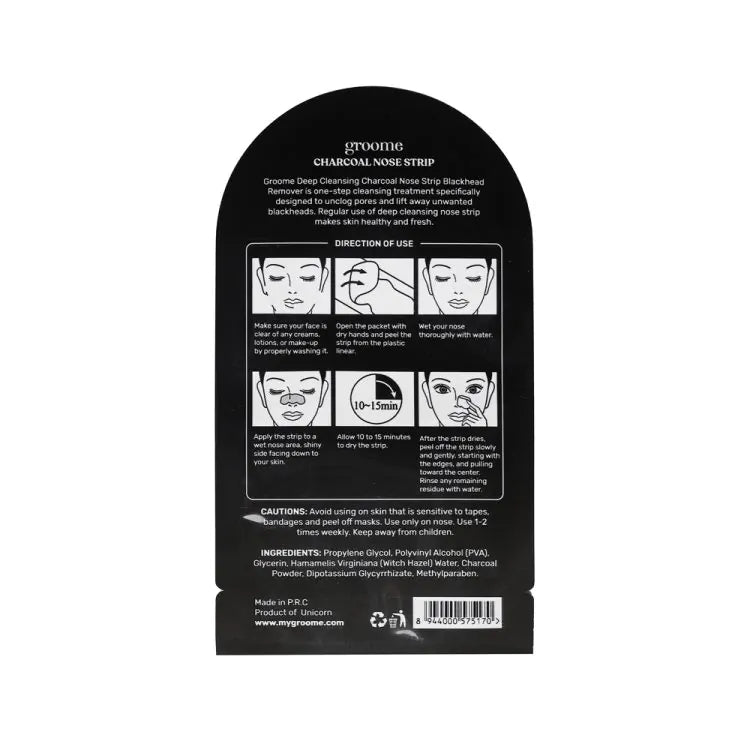 Groome Charcoal Purifying & Deep Cleansing Nose Strip