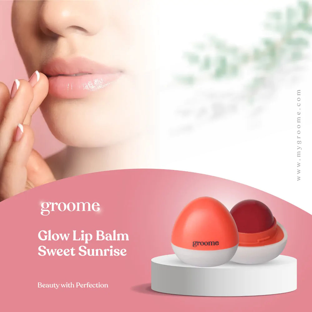 Groome Glow Lip Balm With SPF 15 – Sweet Sunrise (30gm)