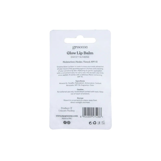 Groome Glow Lip Balm With SPF 15 – Sweet Sunrise (30gm)