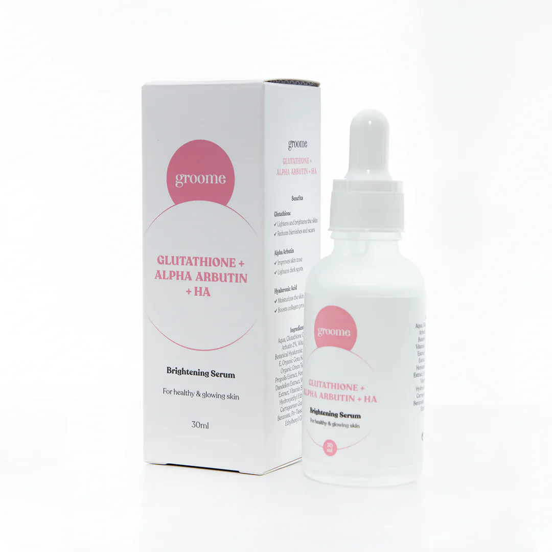 Groome Glutathione + Alpha Arbutin +HA Brightening Serum (30ml)
