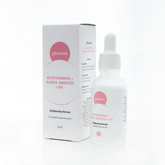 Groome Glutathione + Alpha Arbutin +HA Brightening Serum (30ml)