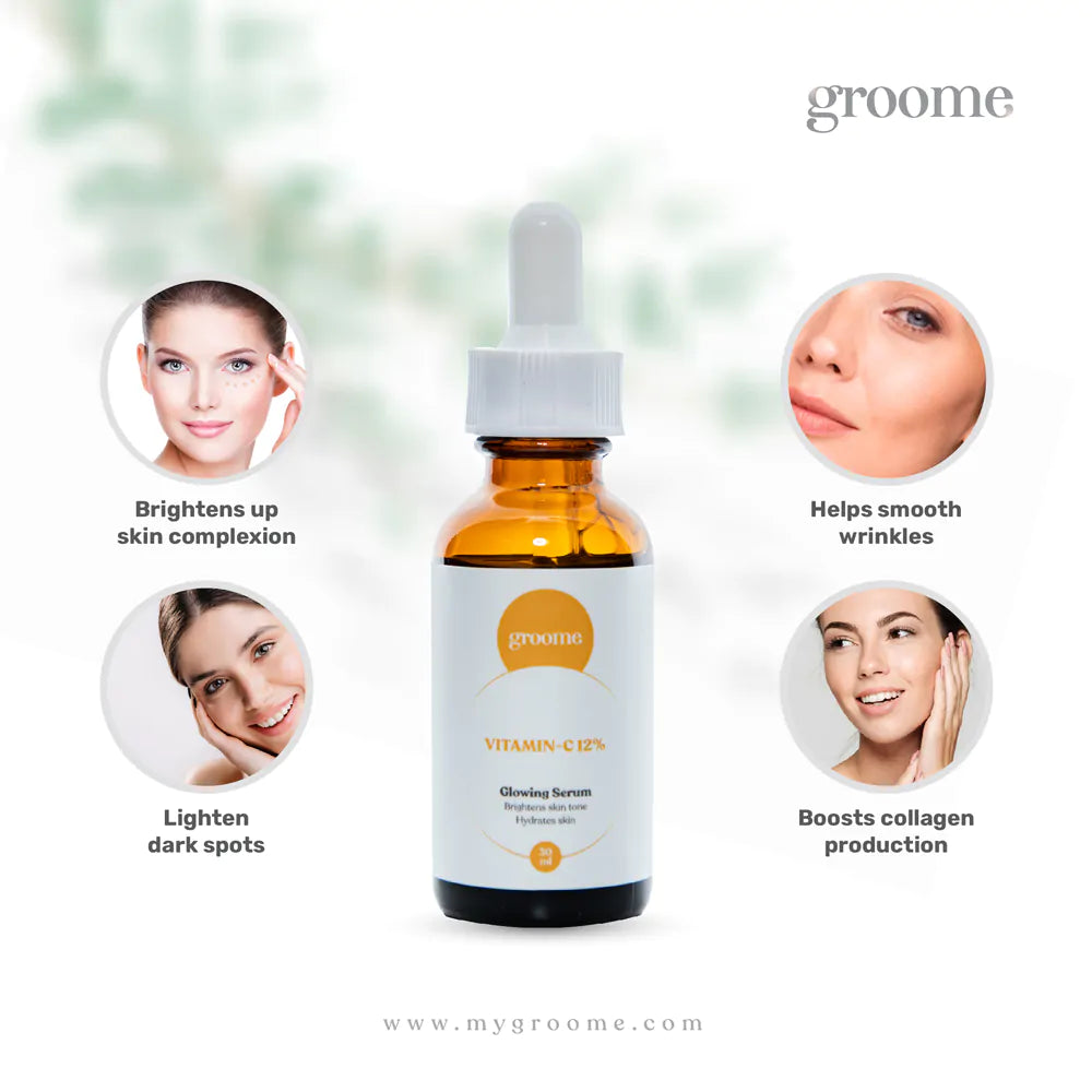 Groome Vitamin-C 12% Glowing Serum (30ml)