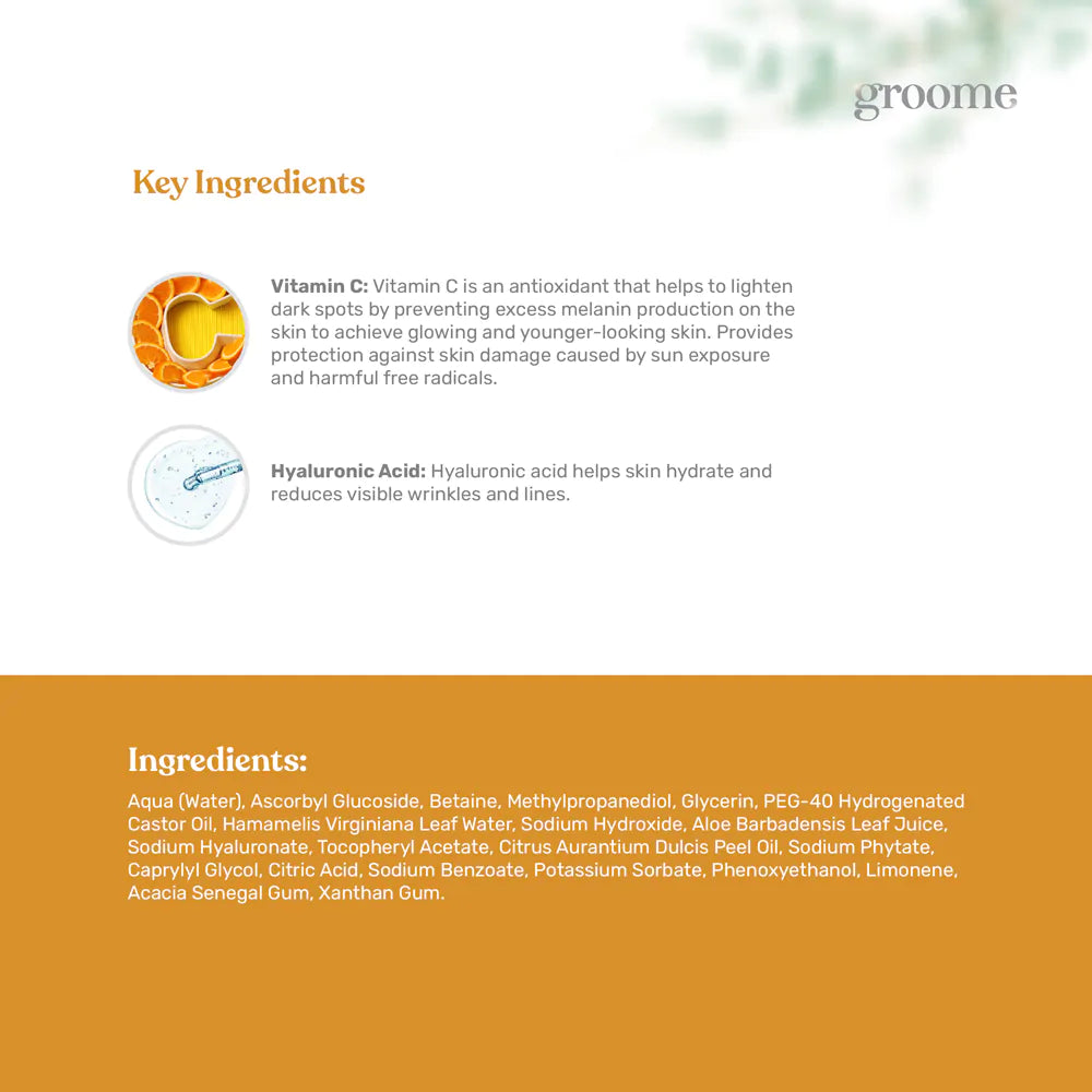 Groome Vitamin-C 12% Glowing Serum (30ml)