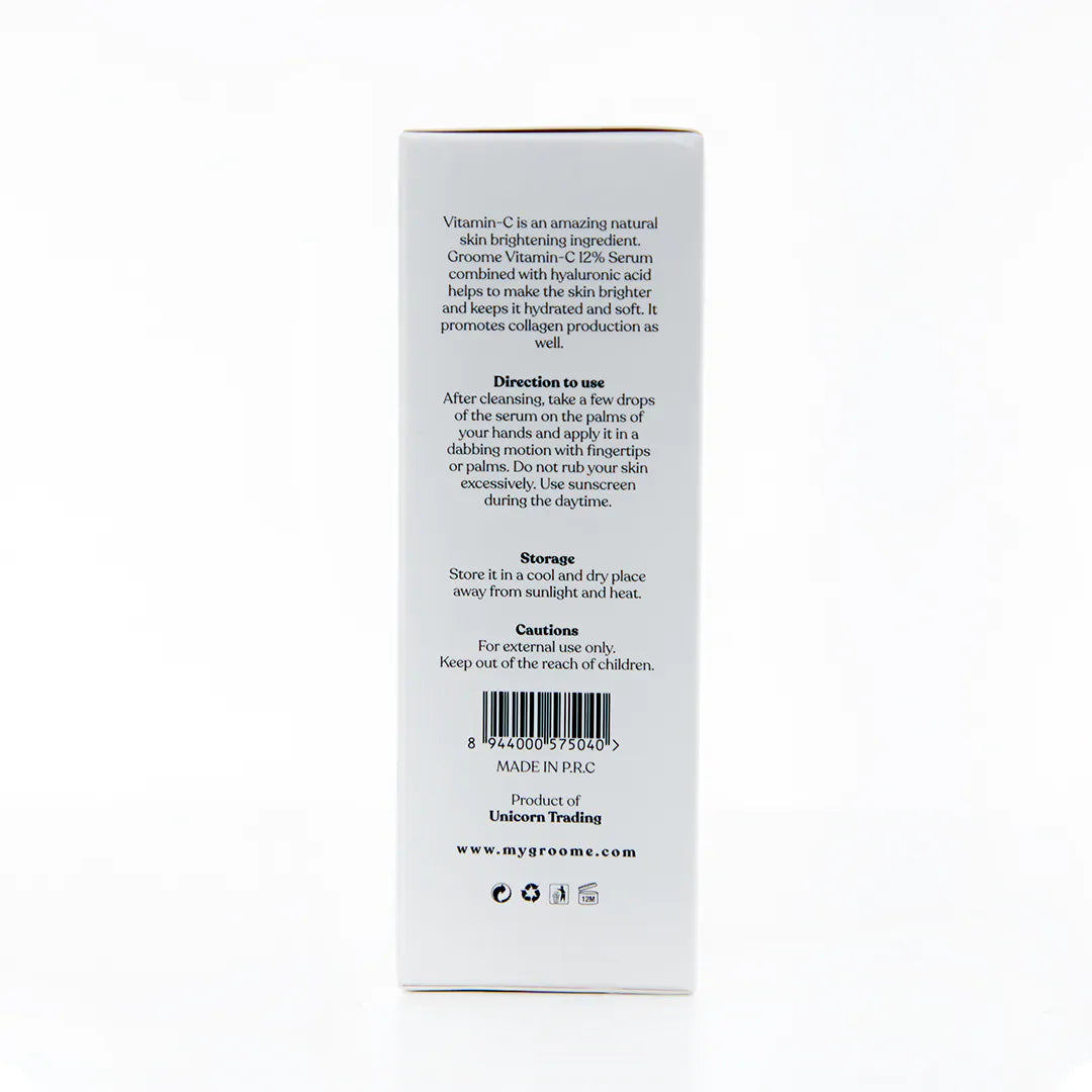 Groome Vitamin-C 12% Glowing Serum (30ml)