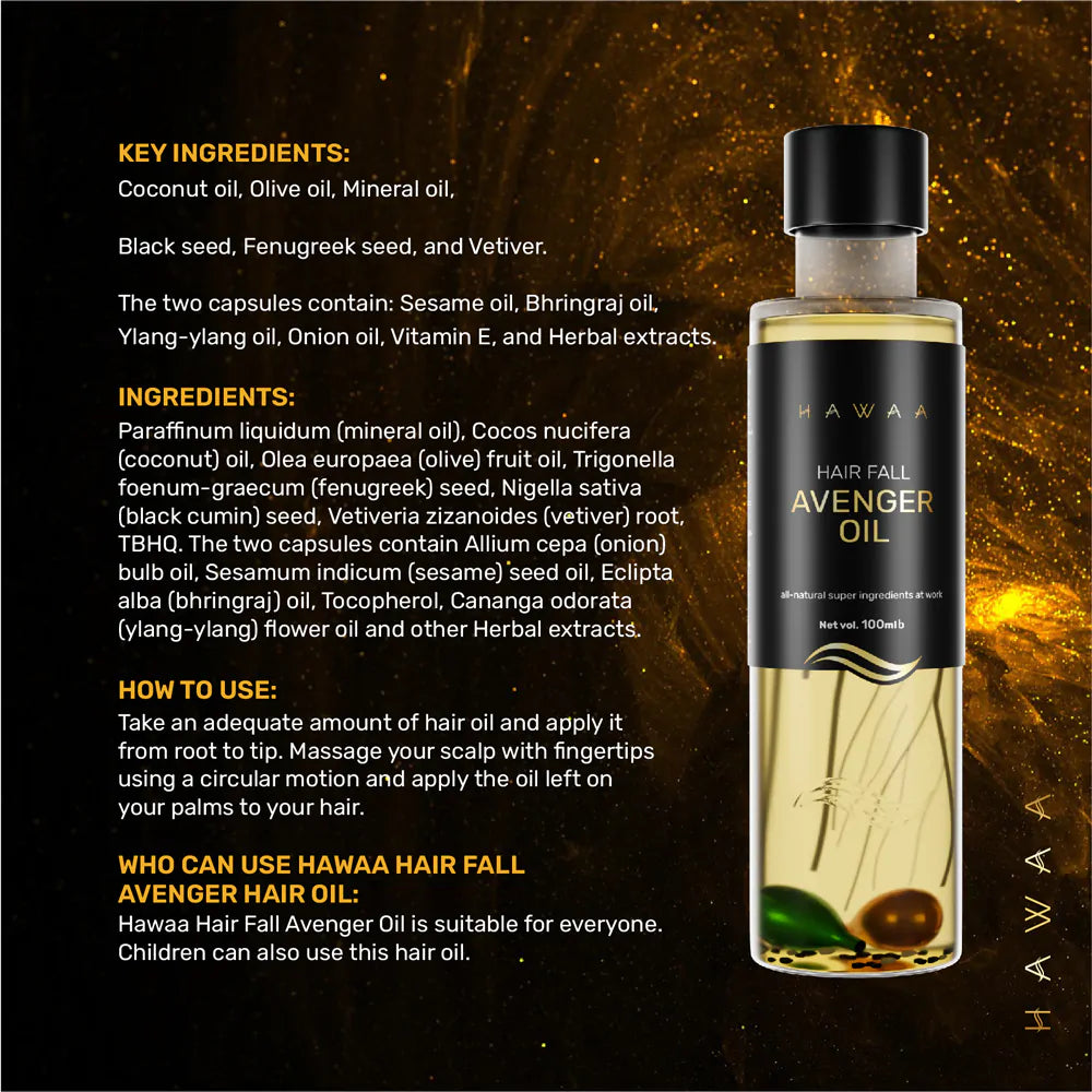 Hawaa Hair Fall Avenger Oil (120ml)