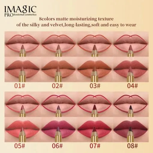 Imagic 08 Color Matte Lip Liner Set