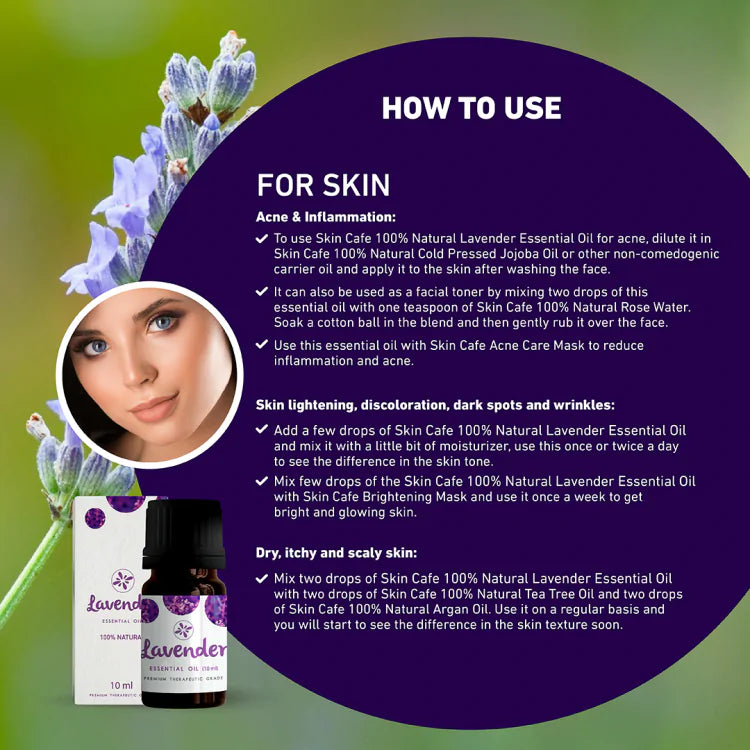 Skin Cafe 100% Natural Essential Oil – Lavender (10ml)
