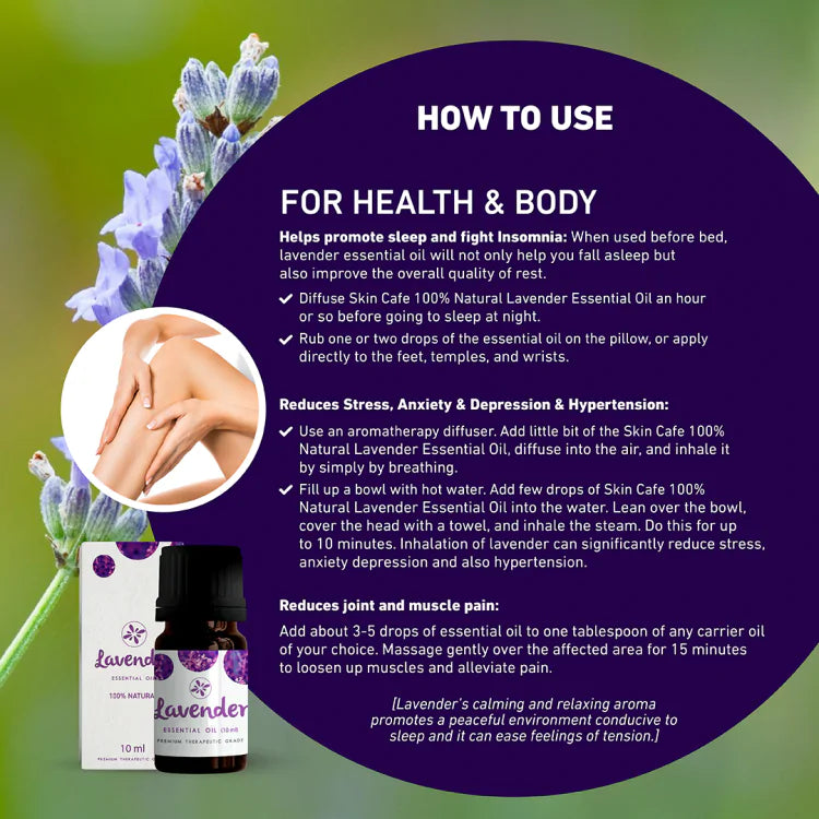 Skin Cafe 100% Natural Essential Oil – Lavender (10ml)