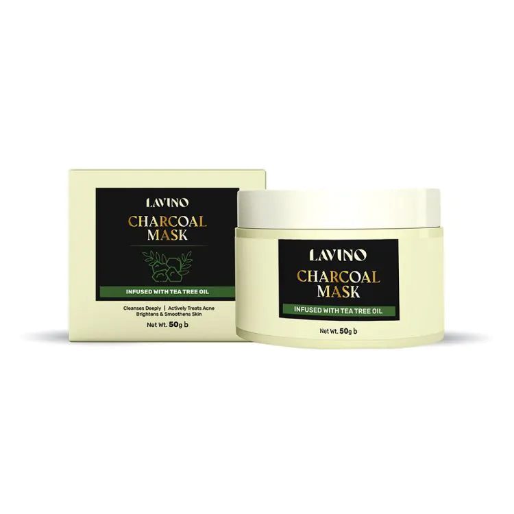 Lavino Charcoal Mask Infused With Tea Tree Oil (50g)