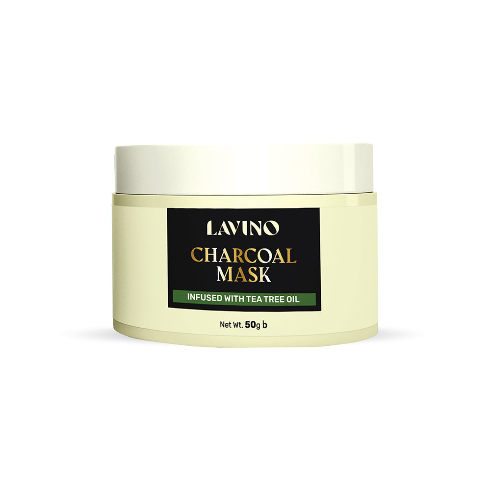 Lavino Charcoal Mask Infused With Tea Tree Oil (50g)