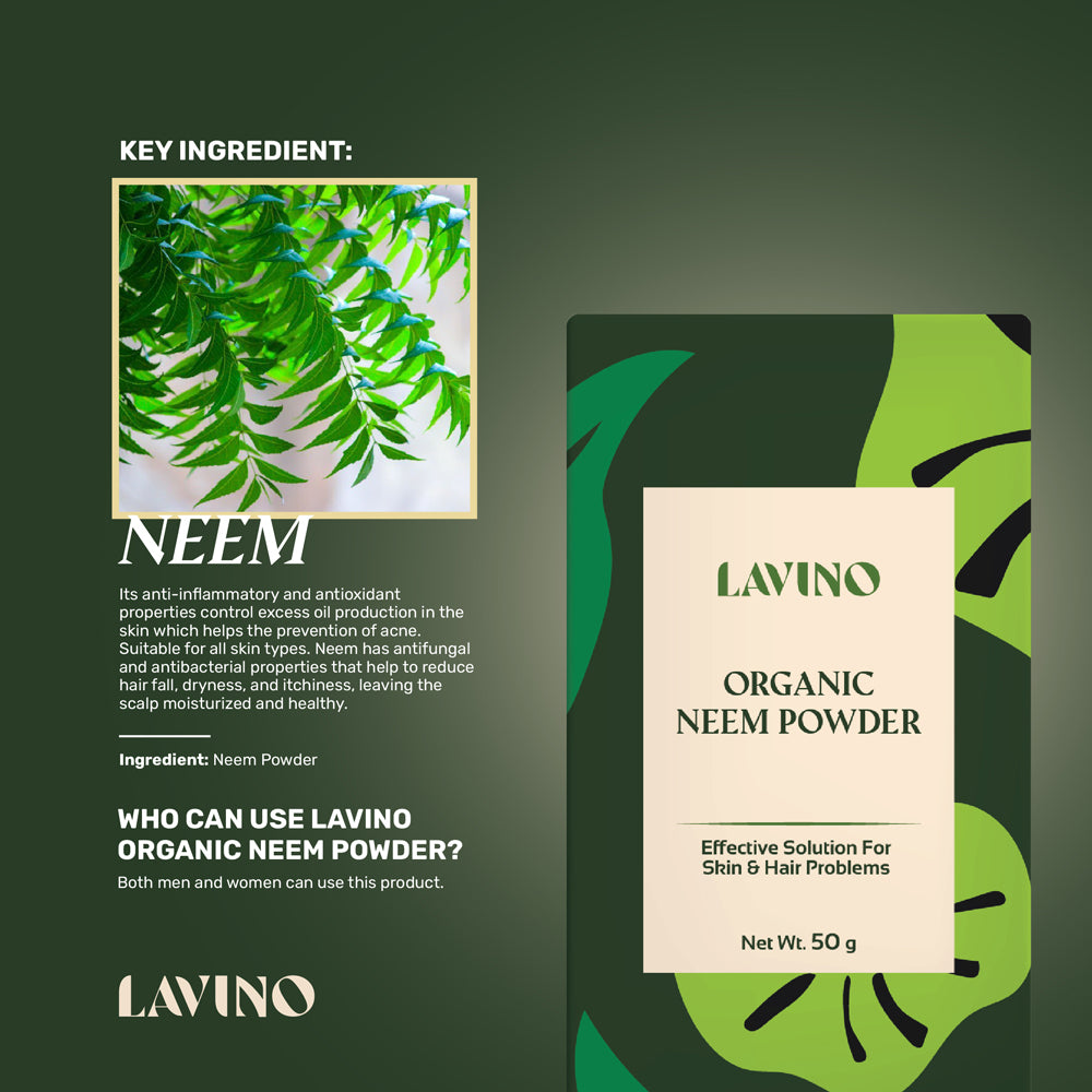 Lavino Organic Neem Powder (50g)