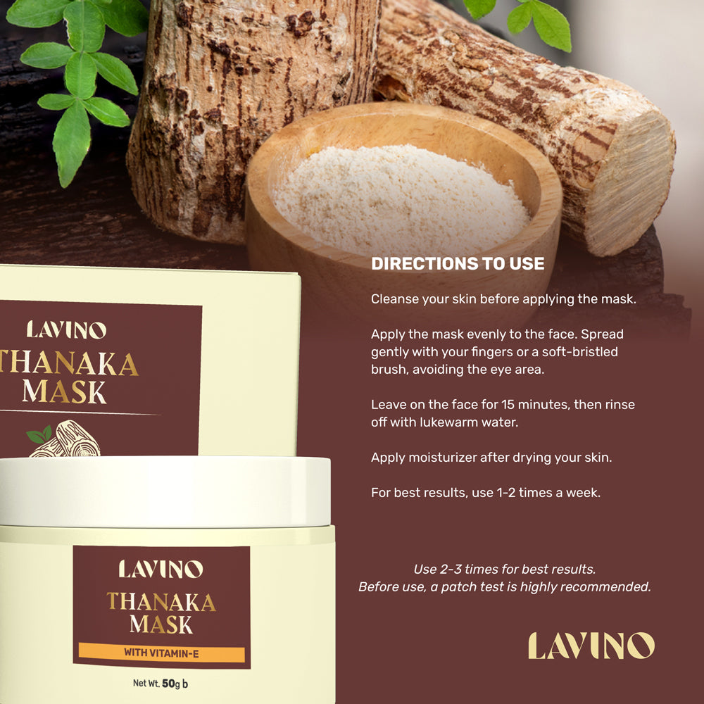 Lavino Thanaka Mask with Vitamin E (50g)