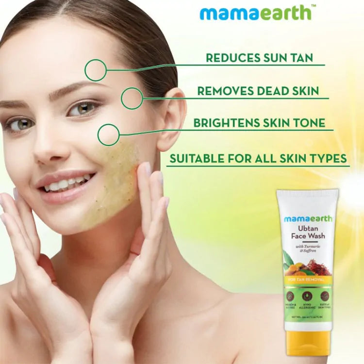 Mamaearth Ubtan Face Wash For Tan Removal (100ml)