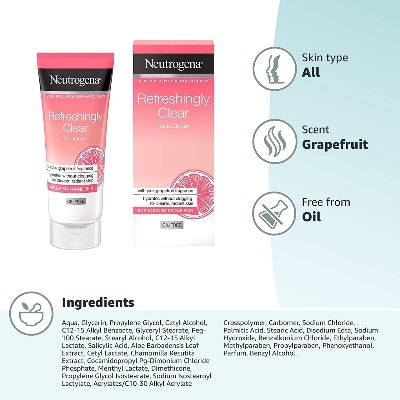 Neutrogena Refreshingly Clear Oil Free Moisturiser (50gm)