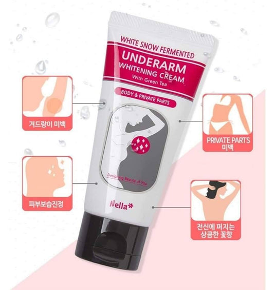 Nella White Snow Fermented Underarm Whitening Cream With Green Tea (50ml)