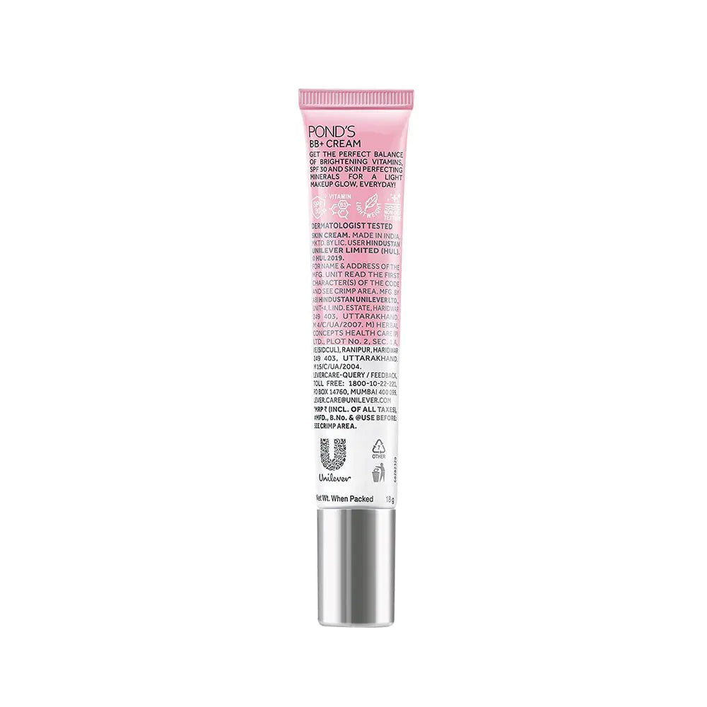 Pond's BB+ Cream Instant Spot Coverage + Light Make-up Glow Natural (18gm)