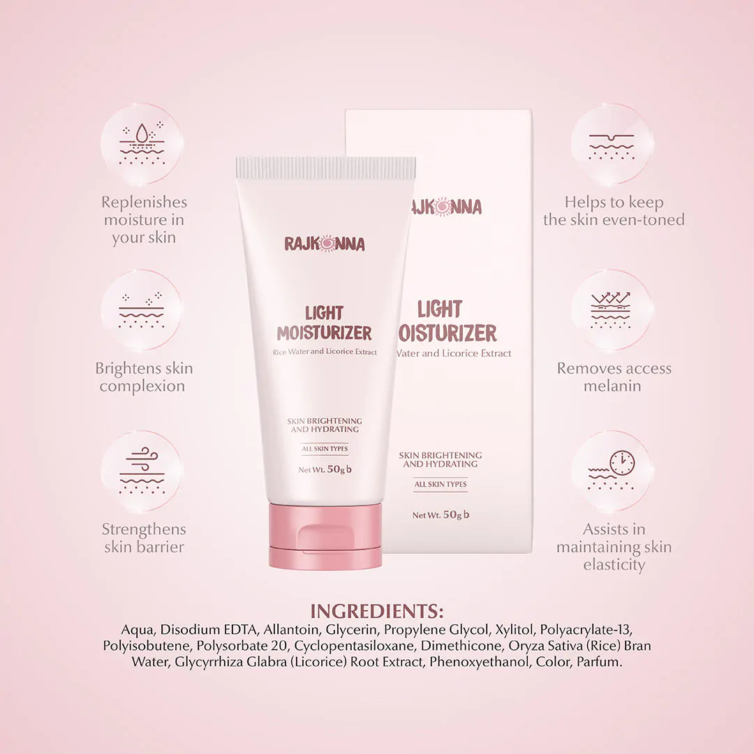 Rajkonna Light Moisturizer With Rice Water And Licorice Extract (50gm)
