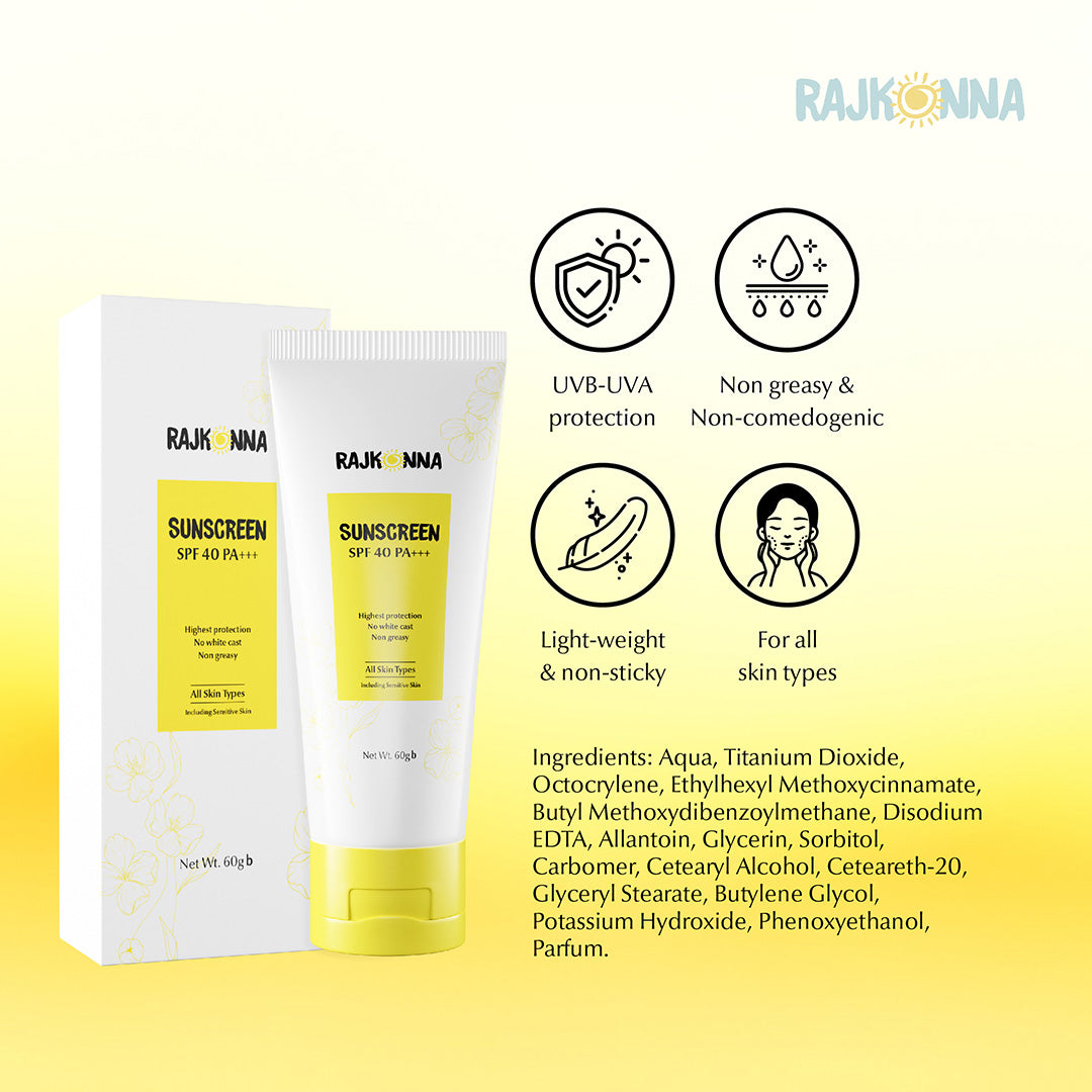 Rajkonna Sunscreen SPF 40 PA+++ (60g)