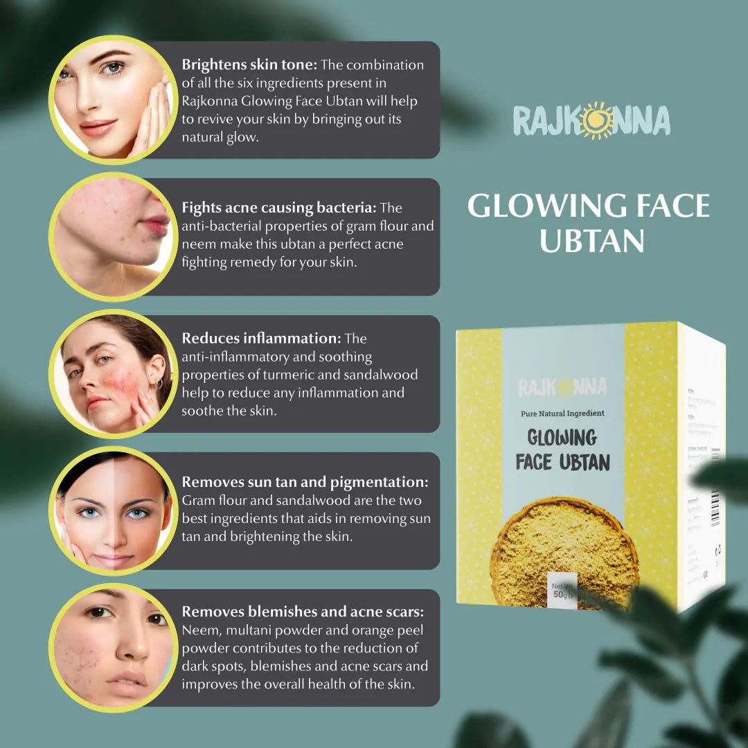 Rajkonna Glowing Face Ubtan (50g)