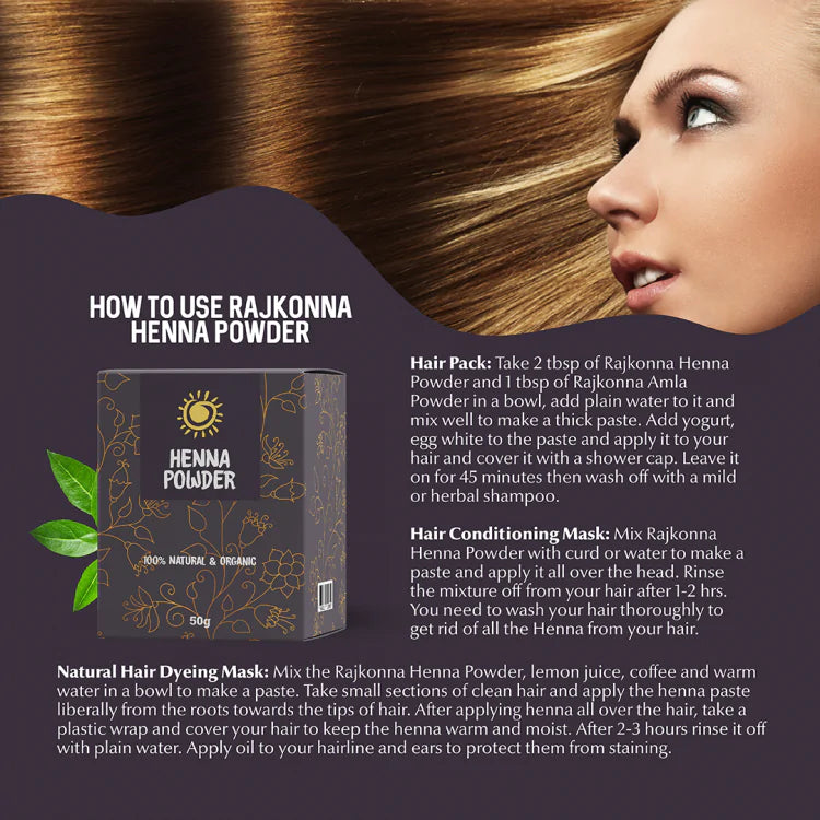Rajkonna Henna Hair Pack (50g)