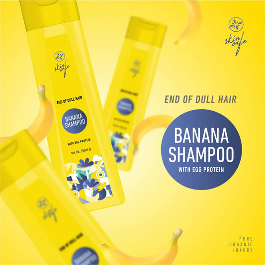 Skin Cafe End of Dull Hair Banana Shampoo with Egg Protein (250ml)