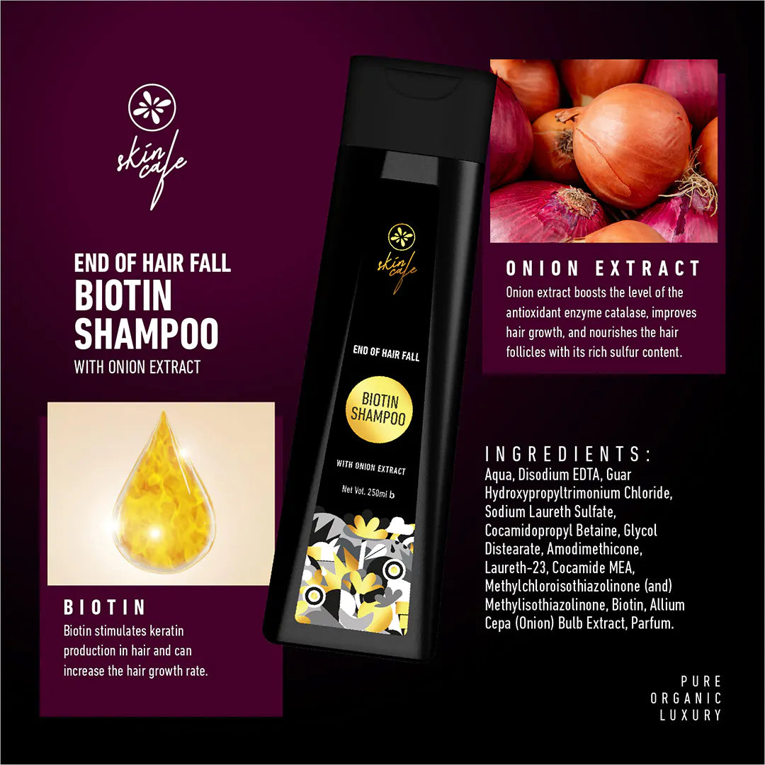 Skin Cafe Biotin Shampoo with Onion Extract (250ml)