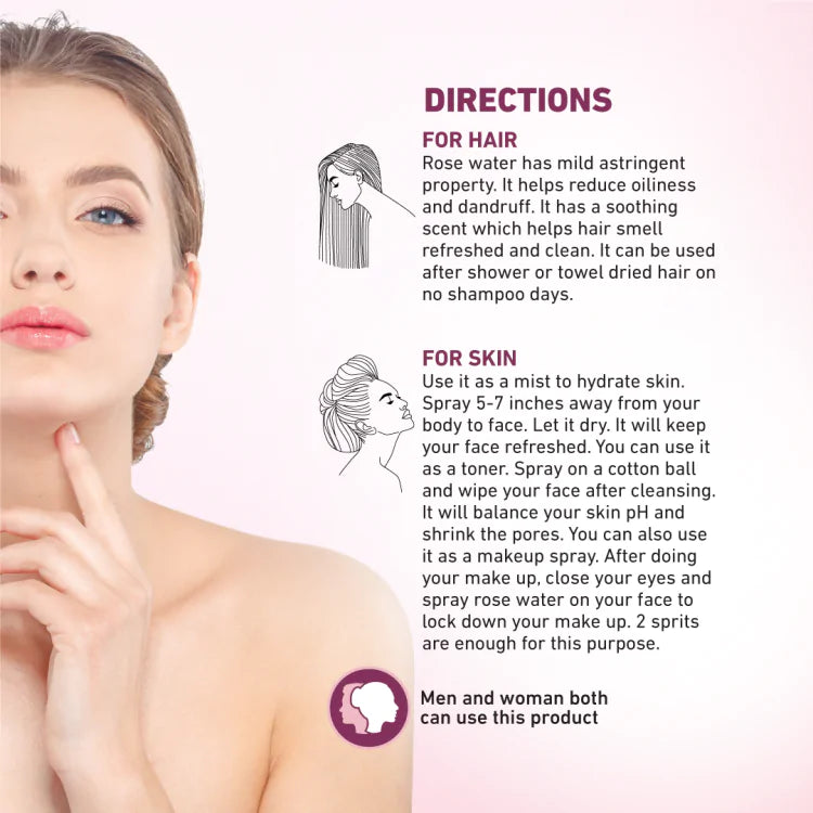 Skin Cafe 100% Natural Rose Water Face And Body Mist (120m)