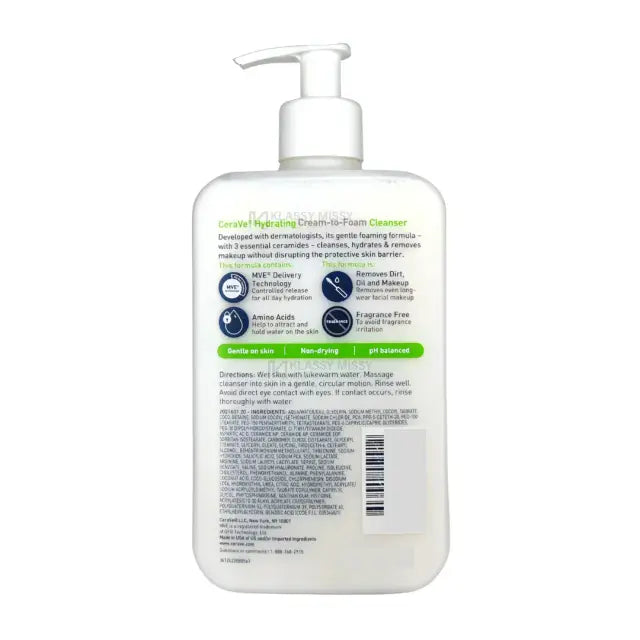 CeraVe Hydrating Cream to Foam Cleanser (473ml)