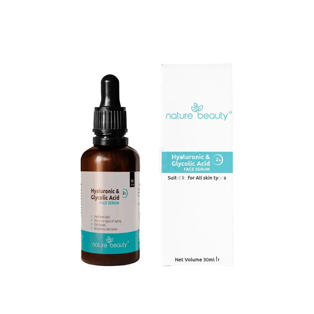 Nature Beauty Hyaluronic 1% & Glycolic Acid 2% Serum (30ml)