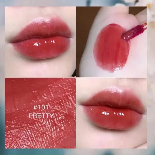 101-Pretty Beauty Glazed Sangria Red Mirrored Lip Gloss